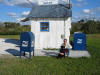 Ali and Nicki at the nation's smallest post office